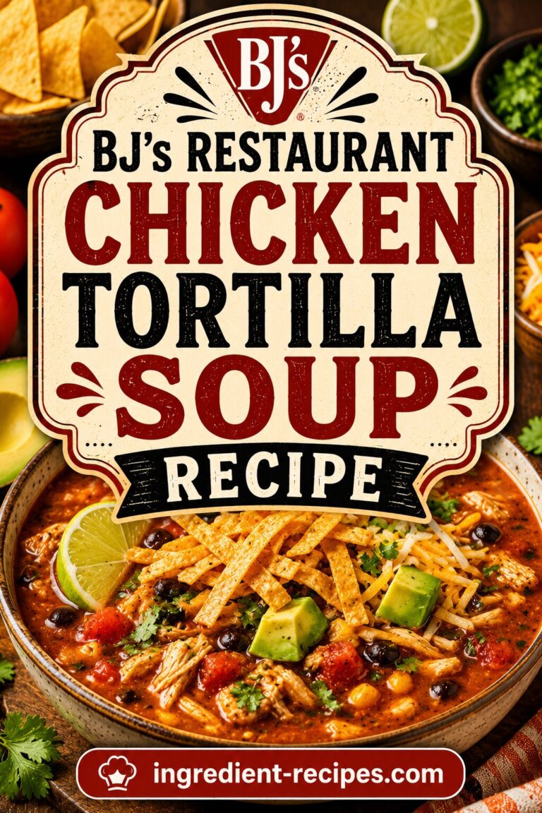 BJ's Restaurant Chicken Tortilla Soup Recipe