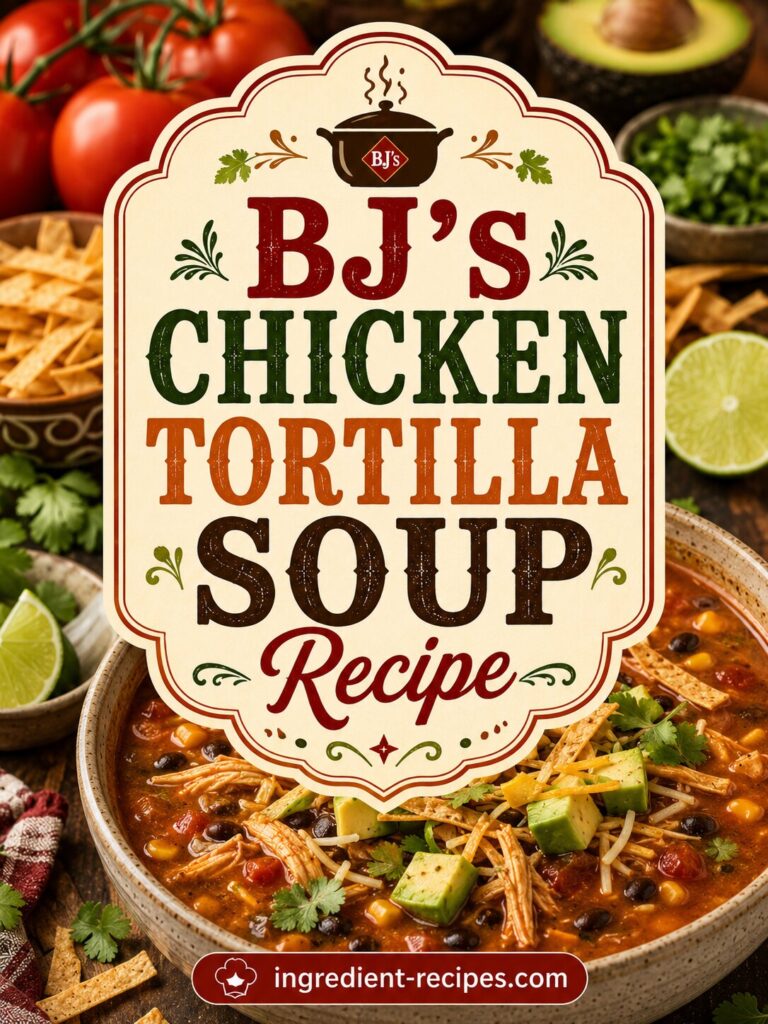 BJ's Chicken Tortilla Soup Recipe: Creamy Tex-Mex Comfort