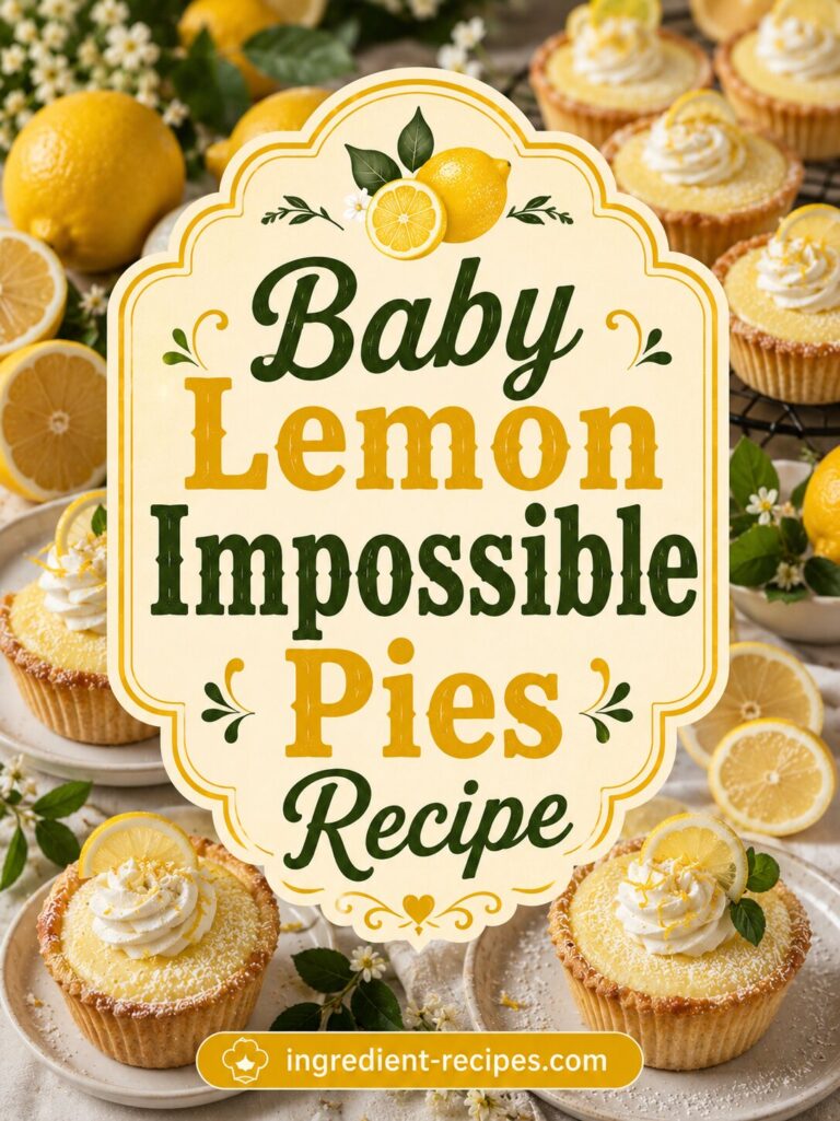 Baby Lemon Impossible Pies Recipe: Mini Lemon Custard Pies