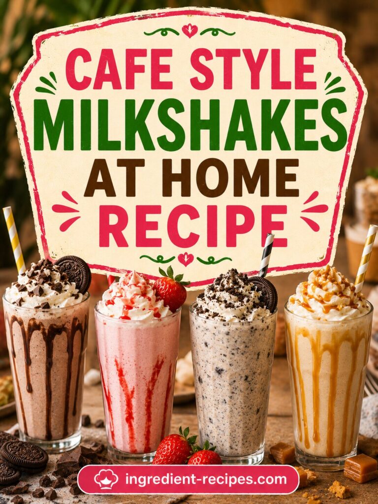 Cafe Style Milkshakes At Home Recipe: Thick, Creamy, and Better