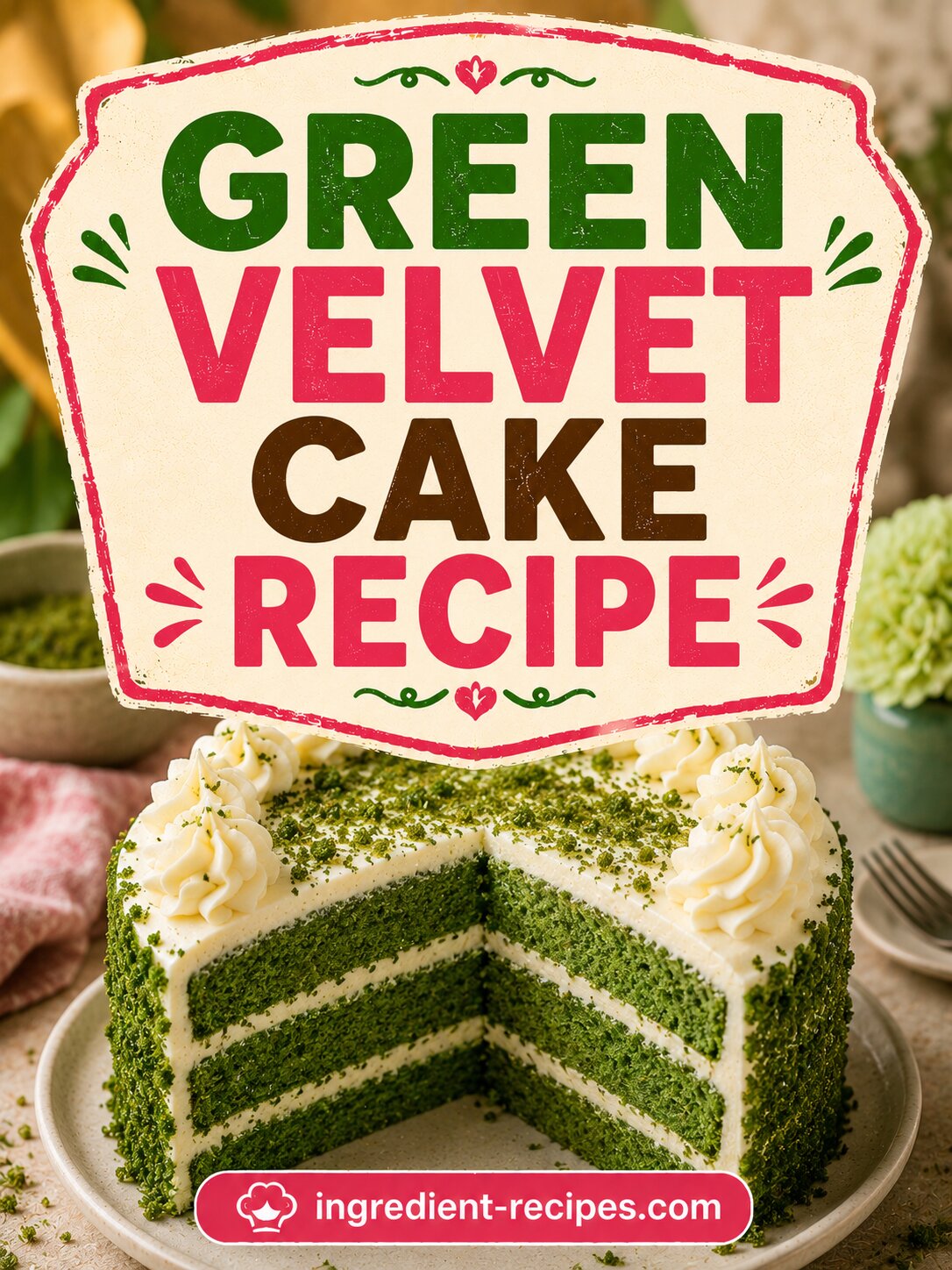 Green Velvet Cake Recipe: Vibrant Celebration Cake