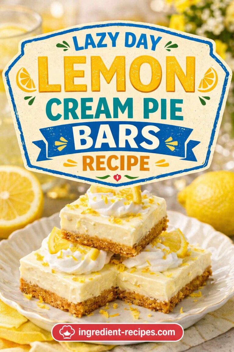 Lazy Day Lemon Cream Pie Bars Recipe: Easiest Citrus Dessert