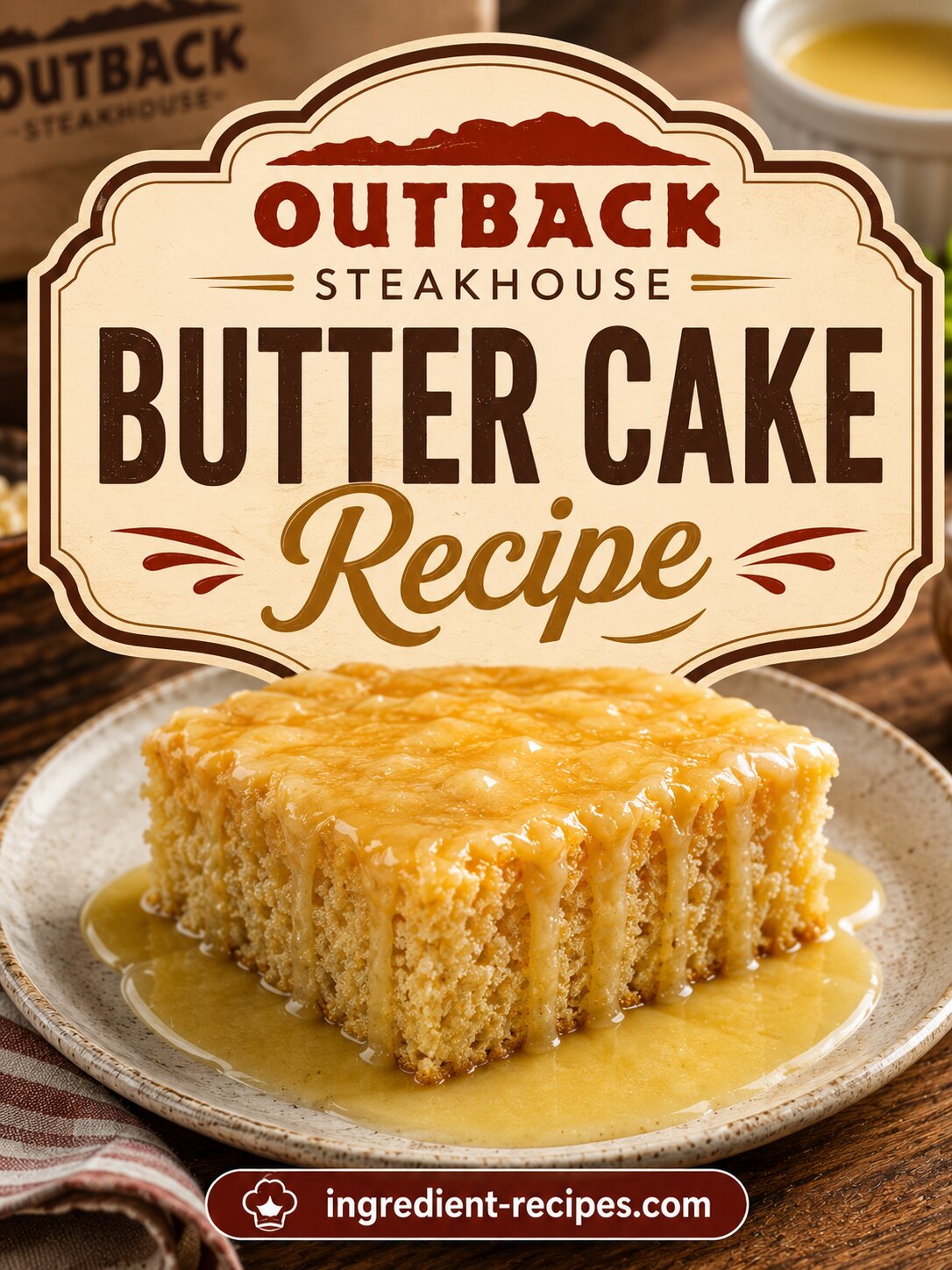Outback Steakhouse Butter Cake Recipe: Warm Vanilla Butter Cake