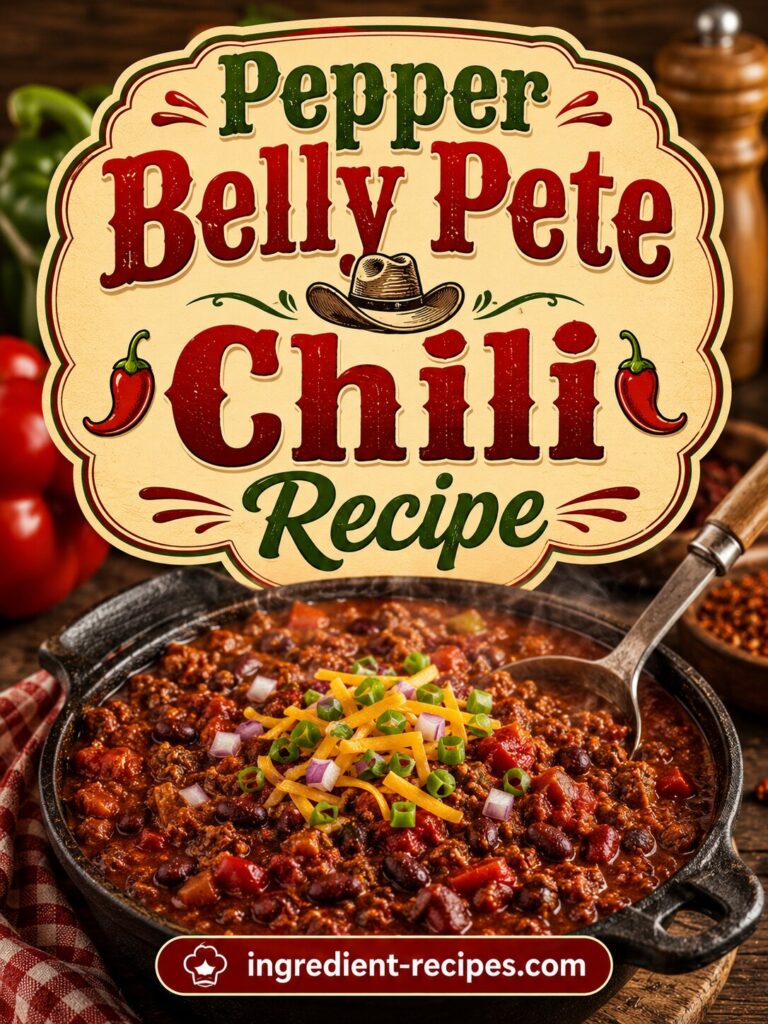 Pepper Belly Pete Chili Recipe: Texas Style Chili