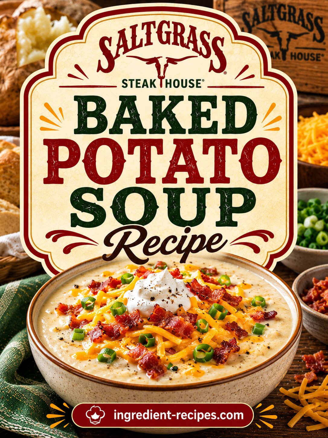 Saltgrass Baked Potato Soup Recipe: Creamy Soup