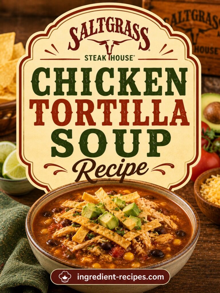 Saltgrass Chicken Tortilla Soup Recipe: Creamy Texas Style