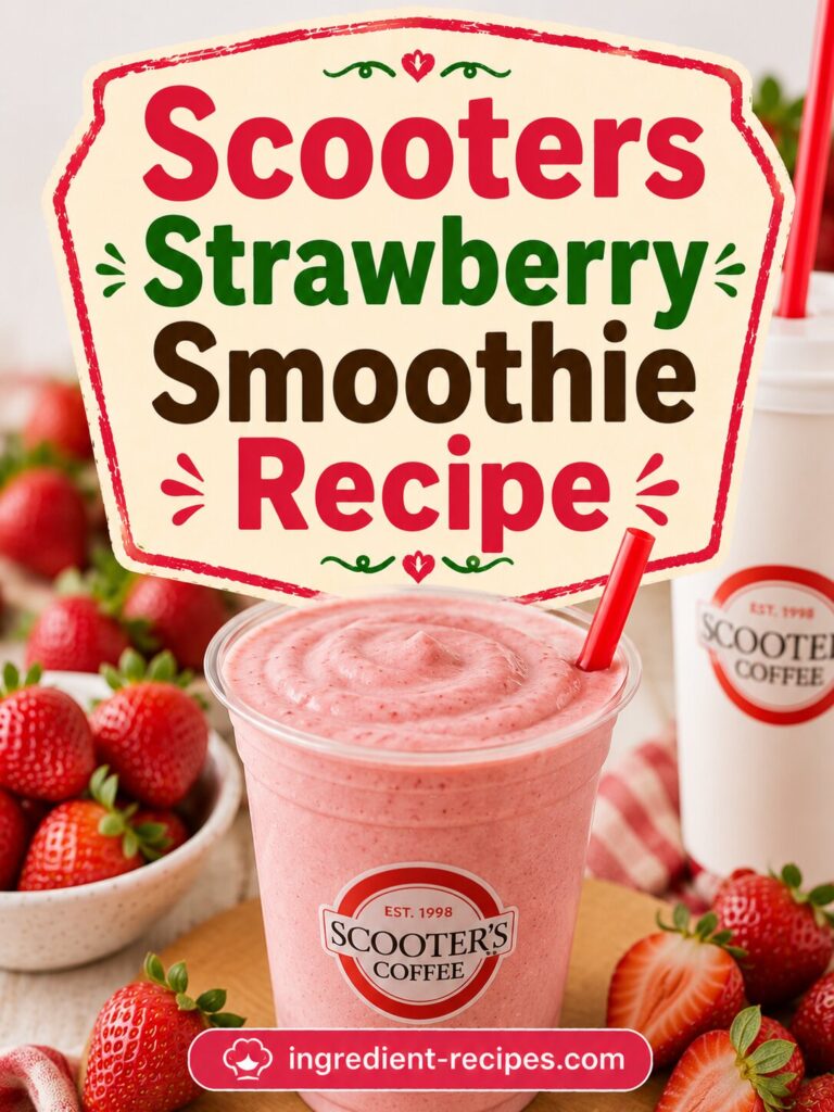 Scooters Strawberry Smoothie Recipe: Creamy Coffee Shop Style