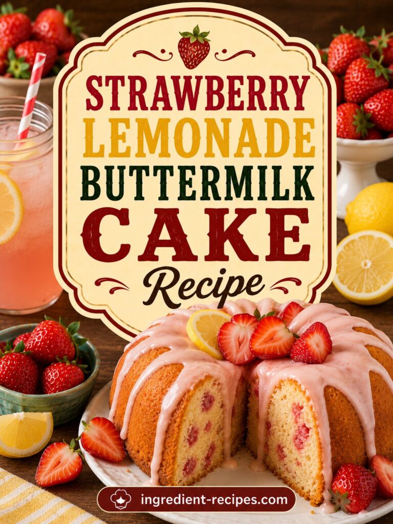 Strawberry Lemonade Buttermilk Cake Recipe