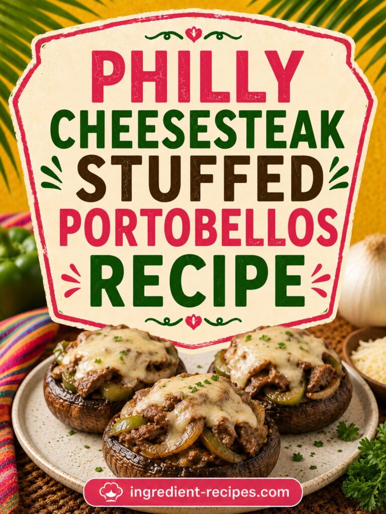 Philly Cheesesteak Stuffed Portobellos Recipe