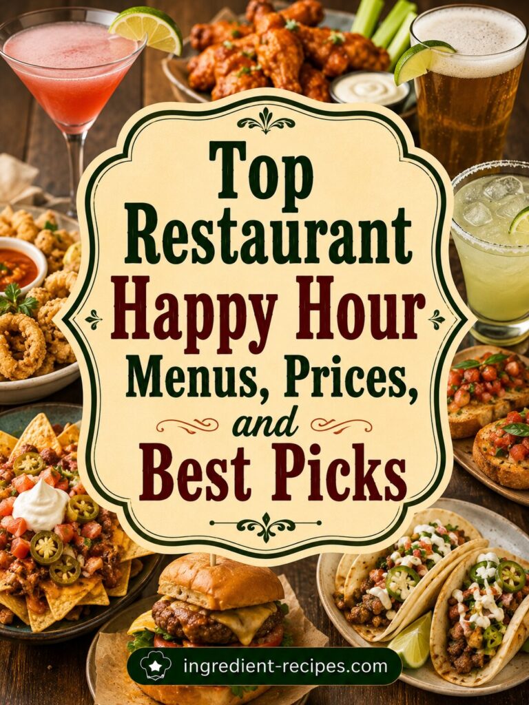 Top Restaurant Happy Hour Menus, Prices, and Best Picks