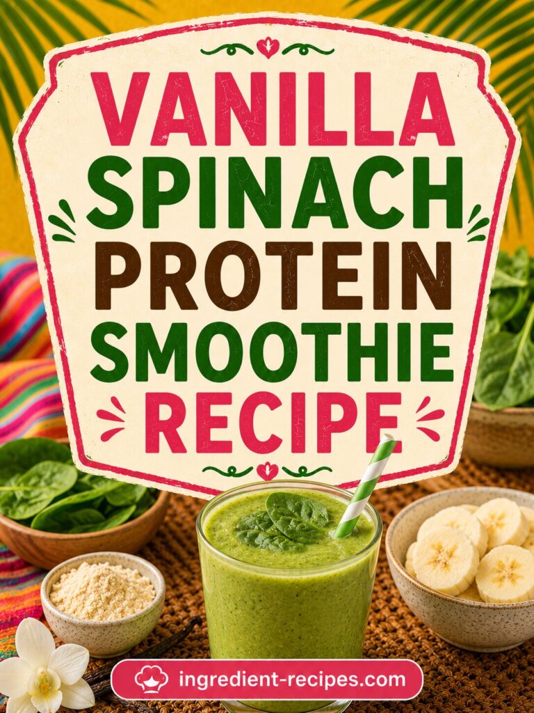 Vanilla Spinach Protein Smoothie Recipe: Creamy and Protein Packed